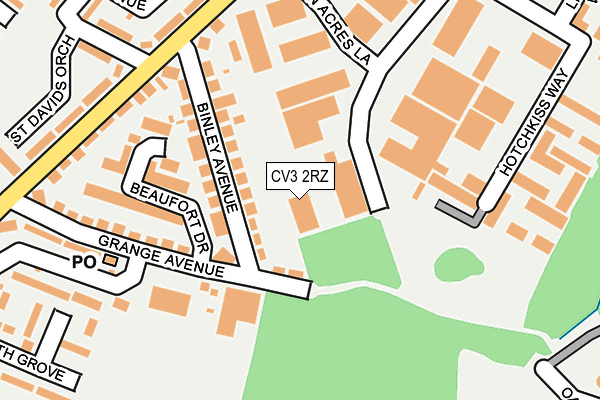 CV3 2RZ map - OS OpenMap – Local (Ordnance Survey) CV3 2RZ map - OS OpenMap – Local (Ordnance Survey)
