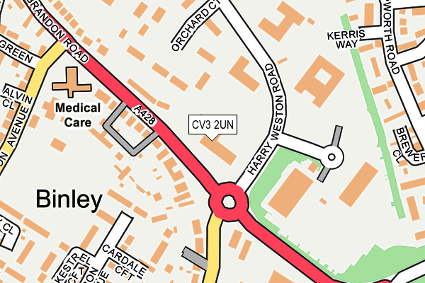 CV3 2UN map - OS OpenMap – Local (Ordnance Survey) CV3 2UN map - OS OpenMap – Local (Ordnance Survey)