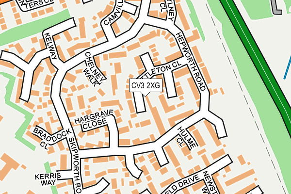 CV3 2XG map - OS OpenMap – Local (Ordnance Survey) CV3 2XG map - OS OpenMap – Local (Ordnance Survey)