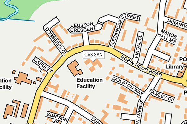 CV3 3AN map - OS OpenMap – Local (Ordnance Survey) CV3 3AN map - OS OpenMap – Local (Ordnance Survey)