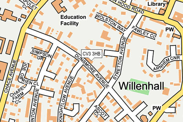 CV3 3HB map - OS OpenMap – Local (Ordnance Survey) CV3 3HB map - OS OpenMap – Local (Ordnance Survey)