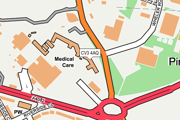 CV3 4AQ map - OS OpenMap – Local (Ordnance Survey) CV3 4AQ map - OS OpenMap – Local (Ordnance Survey)