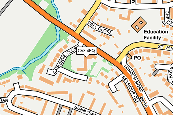 CV3 4EQ map - OS OpenMap – Local (Ordnance Survey) CV3 4EQ map - OS OpenMap – Local (Ordnance Survey)