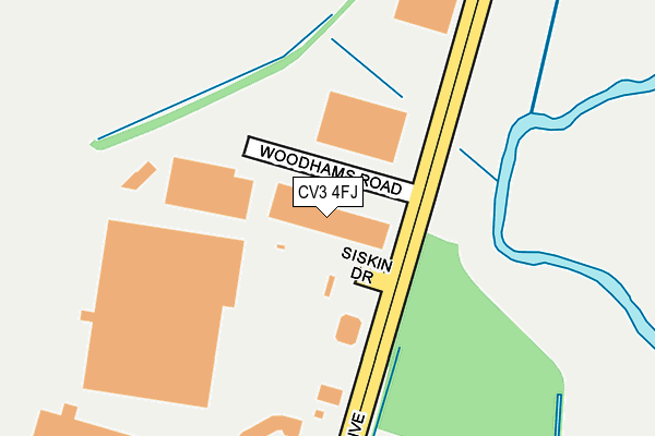 CV3 4FJ map - OS OpenMap – Local (Ordnance Survey) CV3 4FJ map - OS OpenMap – Local (Ordnance Survey)