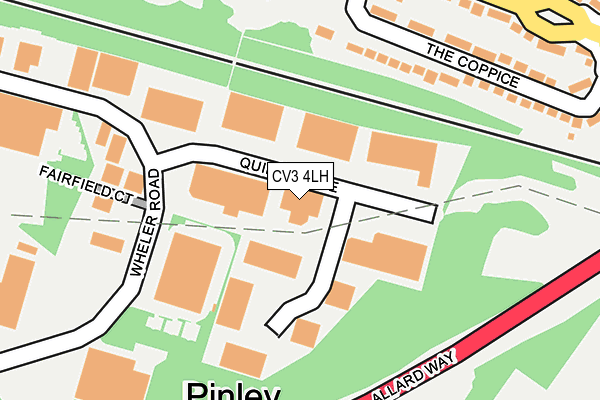 CV3 4LH map - OS OpenMap – Local (Ordnance Survey) CV3 4LH map - OS OpenMap – Local (Ordnance Survey)