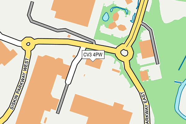 CV3 4PW map - OS OpenMap – Local (Ordnance Survey) CV3 4PW map - OS OpenMap – Local (Ordnance Survey)