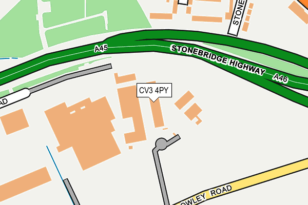 CV3 4PY map - OS OpenMap – Local (Ordnance Survey) CV3 4PY map - OS OpenMap – Local (Ordnance Survey)