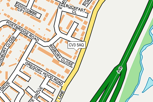 CV3 5AQ map - OS OpenMap – Local (Ordnance Survey) CV3 5AQ map - OS OpenMap – Local (Ordnance Survey)