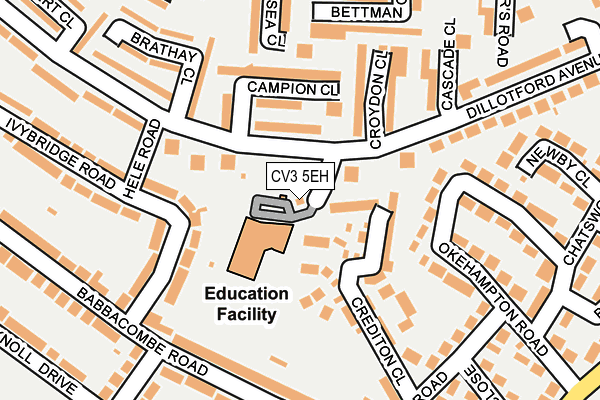 CV3 5EH map - OS OpenMap – Local (Ordnance Survey) CV3 5EH map - OS OpenMap – Local (Ordnance Survey)
