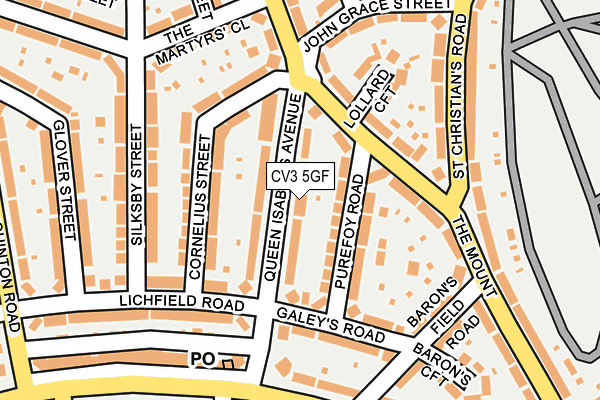 CV3 5GF map - OS OpenMap – Local (Ordnance Survey) CV3 5GF map - OS OpenMap – Local (Ordnance Survey)