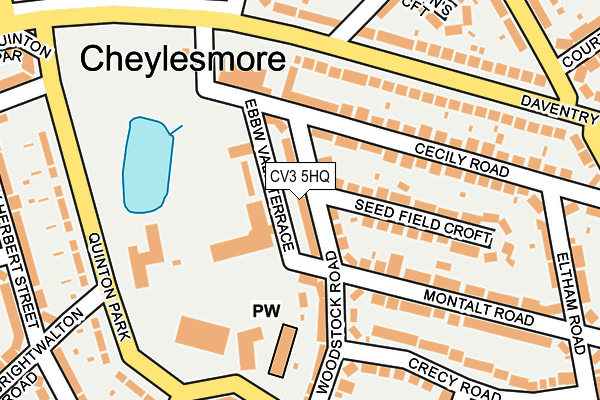 CV3 5HQ map - OS OpenMap – Local (Ordnance Survey) CV3 5HQ map - OS OpenMap – Local (Ordnance Survey)