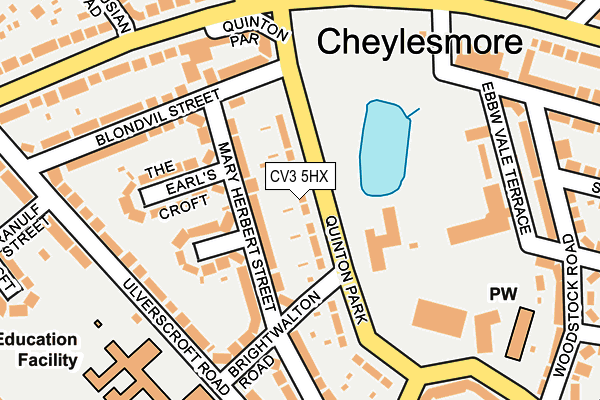 CV3 5HX map - OS OpenMap – Local (Ordnance Survey) CV3 5HX map - OS OpenMap – Local (Ordnance Survey)