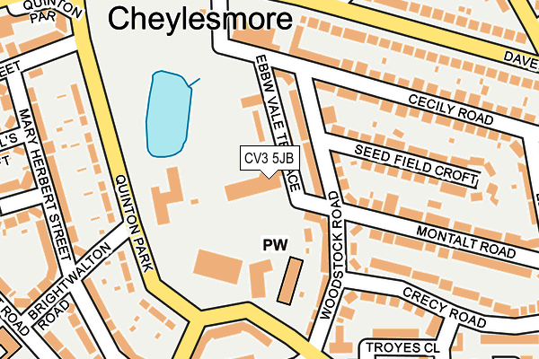 CV3 5JB map - OS OpenMap – Local (Ordnance Survey)