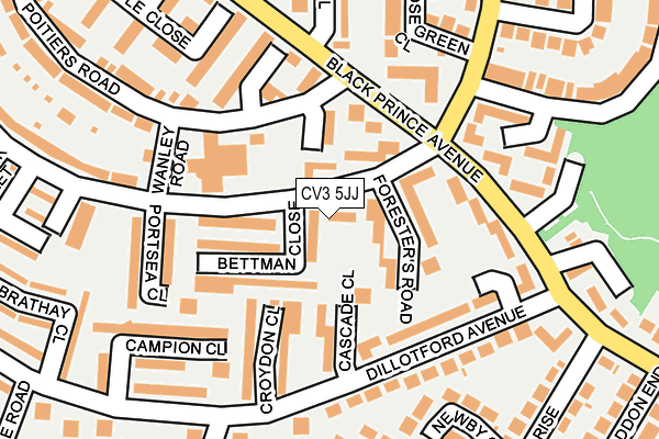 CV3 5JJ map - OS OpenMap – Local (Ordnance Survey) CV3 5JJ map - OS OpenMap – Local (Ordnance Survey)