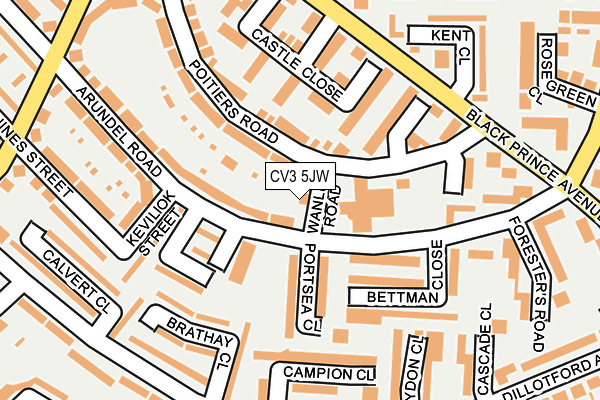 CV3 5JW map - OS OpenMap – Local (Ordnance Survey) CV3 5JW map - OS OpenMap – Local (Ordnance Survey)