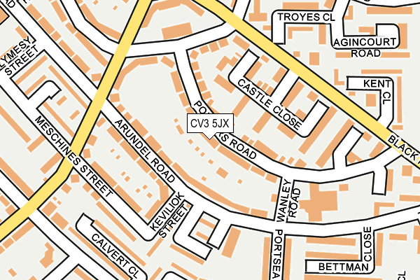 CV3 5JX map - OS OpenMap – Local (Ordnance Survey) CV3 5JX map - OS OpenMap – Local (Ordnance Survey)