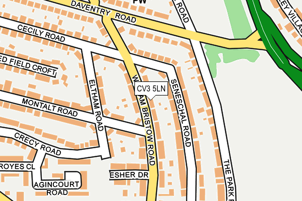 CV3 5LN map - OS OpenMap – Local (Ordnance Survey) CV3 5LN map - OS OpenMap – Local (Ordnance Survey)