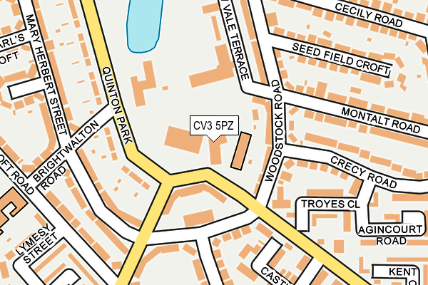 CV3 5PZ map - OS OpenMap – Local (Ordnance Survey)