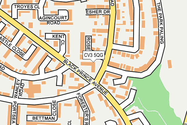CV3 5QG map - OS OpenMap – Local (Ordnance Survey) CV3 5QG map - OS OpenMap – Local (Ordnance Survey)
