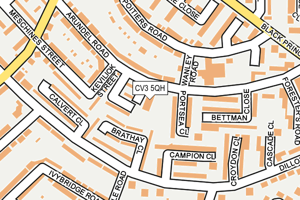 CV3 5QH map - OS OpenMap – Local (Ordnance Survey) CV3 5QH map - OS OpenMap – Local (Ordnance Survey)