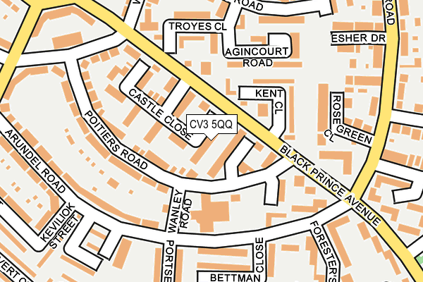 CV3 5QQ map - OS OpenMap – Local (Ordnance Survey) CV3 5QQ map - OS OpenMap – Local (Ordnance Survey)