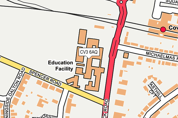 CV3 6AQ map - OS OpenMap – Local (Ordnance Survey) CV3 6AQ map - OS OpenMap – Local (Ordnance Survey)