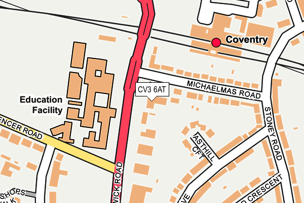 CV3 6AT map - OS OpenMap – Local (Ordnance Survey) CV3 6AT map - OS OpenMap – Local (Ordnance Survey)
