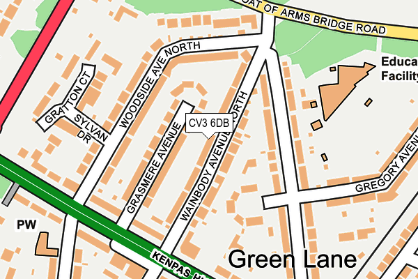 CV3 6DB map - OS OpenMap – Local (Ordnance Survey) CV3 6DB map - OS OpenMap – Local (Ordnance Survey)