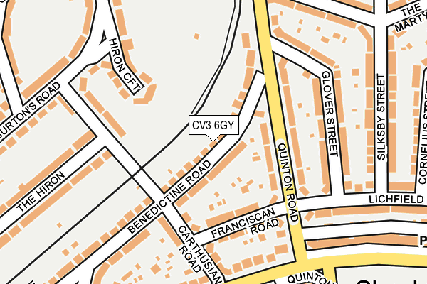 CV3 6GY map - OS OpenMap – Local (Ordnance Survey) CV3 6GY map - OS OpenMap – Local (Ordnance Survey)