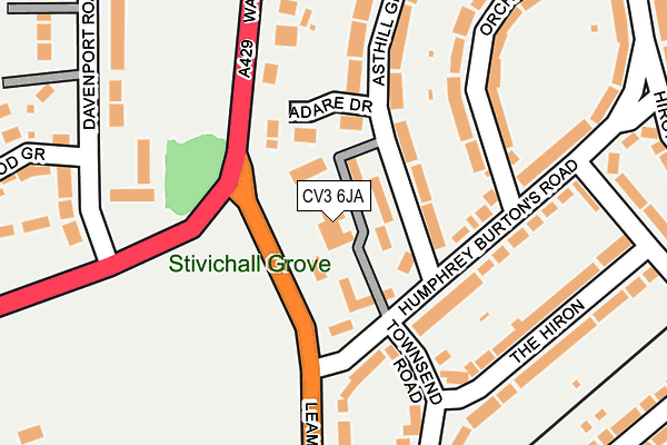 CV3 6JA map - OS OpenMap – Local (Ordnance Survey) CV3 6JA map - OS OpenMap – Local (Ordnance Survey)
