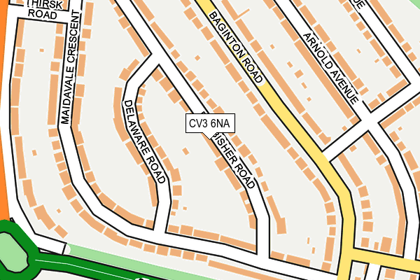 CV3 6NA map - OS OpenMap – Local (Ordnance Survey) CV3 6NA map - OS OpenMap – Local (Ordnance Survey)
