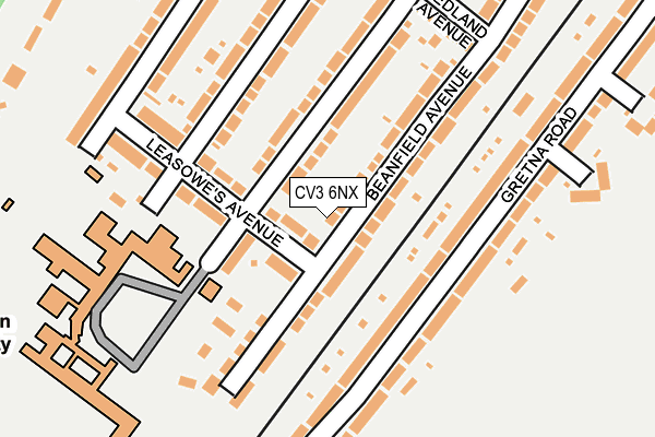 CV3 6NX map - OS OpenMap – Local (Ordnance Survey) CV3 6NX map - OS OpenMap – Local (Ordnance Survey)