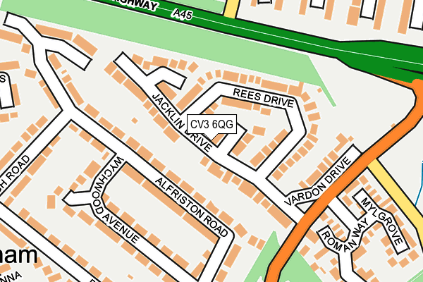 CV3 6QG map - OS OpenMap – Local (Ordnance Survey) CV3 6QG map - OS OpenMap – Local (Ordnance Survey)