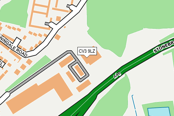 CV3 9LZ map - OS OpenMap – Local (Ordnance Survey) CV3 9LZ map - OS OpenMap – Local (Ordnance Survey)