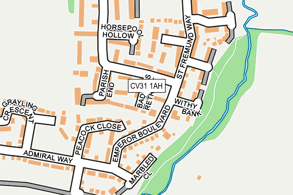 CV31 1AH map - OS OpenMap – Local (Ordnance Survey) CV31 1AH map - OS OpenMap – Local (Ordnance Survey)
