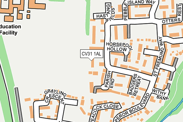 CV31 1AL map - OS OpenMap – Local (Ordnance Survey) CV31 1AL map - OS OpenMap – Local (Ordnance Survey)