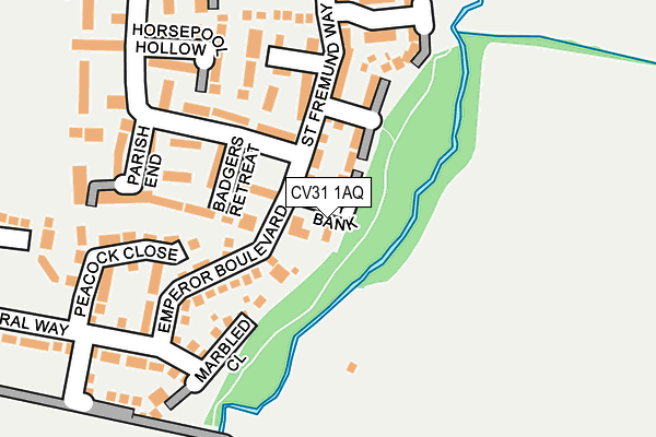 CV31 1AQ map - OS OpenMap – Local (Ordnance Survey) CV31 1AQ map - OS OpenMap – Local (Ordnance Survey)