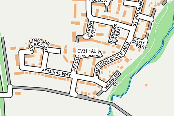 CV31 1AU map - OS OpenMap – Local (Ordnance Survey) CV31 1AU map - OS OpenMap – Local (Ordnance Survey)