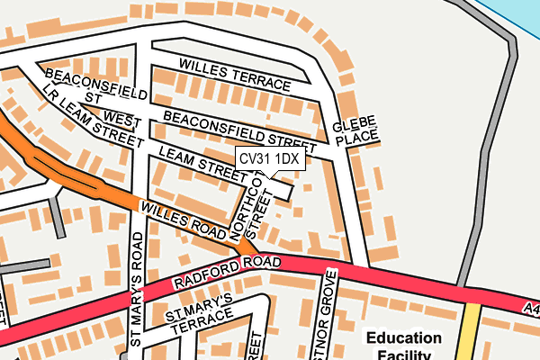 CV31 1DX map - OS OpenMap – Local (Ordnance Survey) CV31 1DX map - OS OpenMap – Local (Ordnance Survey)