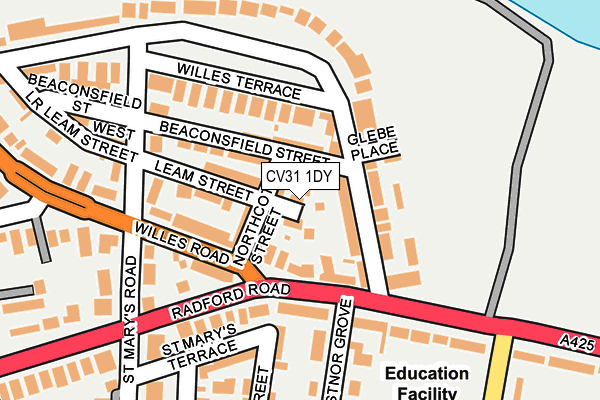 CV31 1DY map - OS OpenMap – Local (Ordnance Survey) CV31 1DY map - OS OpenMap – Local (Ordnance Survey)