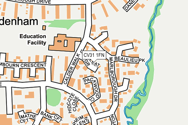 CV31 1FN map - OS OpenMap – Local (Ordnance Survey) CV31 1FN map - OS OpenMap – Local (Ordnance Survey)