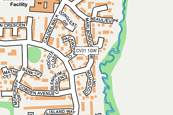 CV31 1GW map - OS OpenMap – Local (Ordnance Survey) CV31 1GW map - OS OpenMap – Local (Ordnance Survey)