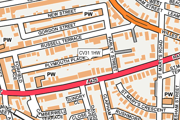 CV31 1HW map - OS OpenMap – Local (Ordnance Survey) CV31 1HW map - OS OpenMap – Local (Ordnance Survey)