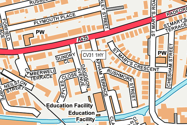 CV31 1HY map - OS OpenMap – Local (Ordnance Survey) CV31 1HY map - OS OpenMap – Local (Ordnance Survey)