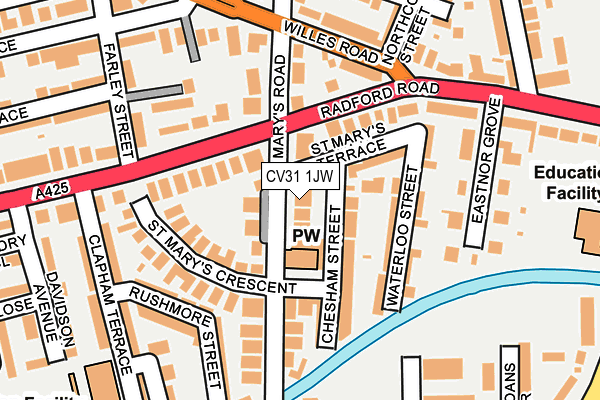 CV31 1JW map - OS OpenMap – Local (Ordnance Survey) CV31 1JW map - OS OpenMap – Local (Ordnance Survey)