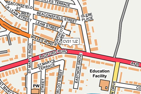 CV31 1JZ map - OS OpenMap – Local (Ordnance Survey) CV31 1JZ map - OS OpenMap – Local (Ordnance Survey)