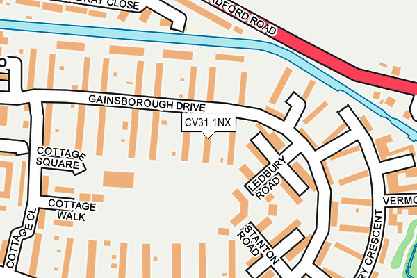 CV31 1NX map - OS OpenMap – Local (Ordnance Survey) CV31 1NX map - OS OpenMap – Local (Ordnance Survey)