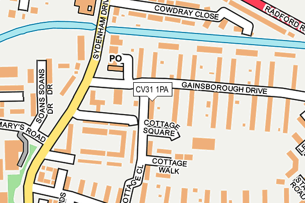 CV31 1PA map - OS OpenMap – Local (Ordnance Survey) CV31 1PA map - OS OpenMap – Local (Ordnance Survey)