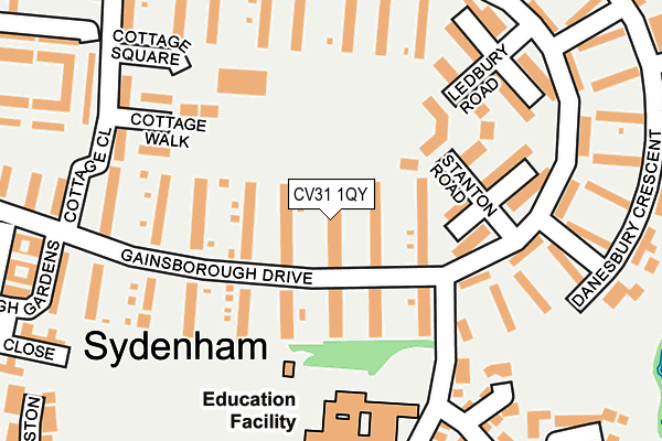 CV31 1QY map - OS OpenMap – Local (Ordnance Survey) CV31 1QY map - OS OpenMap – Local (Ordnance Survey)