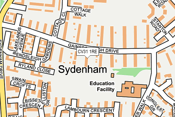 CV31 1RE map - OS OpenMap – Local (Ordnance Survey) CV31 1RE map - OS OpenMap – Local (Ordnance Survey)